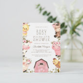 Schattigee Waterverf Boerderij Dieren Barnyard Bab Briefkaart (Staand voorkant)