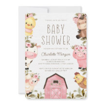 Schattigee Waterverf Boerderij Dieren Barnyard Bab