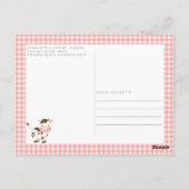 Schattigee Waterverf Boerderijdieren Baby shower D Briefkaart (Achterkant)