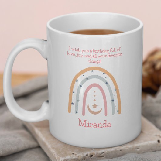 Schattigee Waterverf Boho Kids Verjaardagsviering Koffiemok