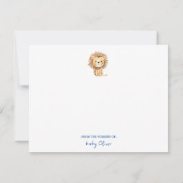 Schattigee waterverf Boho Lion Baby Boy Bedankkaart