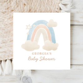 Schattigee Waterverf Boho Rainbow Baby shower Deco Servet