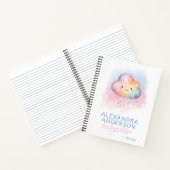 Schattigee Waterverf Boho Rainbow Cloud Babysitter Notitieboek (Binnen)