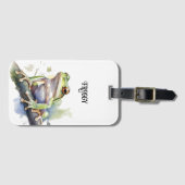 Schattigee Waterverf Boomkikker, aangepast Bagagelabel (Voorkant (horizontaal))