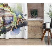 Schattigee Waterverf Boomkikker, aangepast Douchegordijn