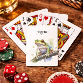 Schattigee Waterverf Boomkikker, aangepast Pokerkaarten