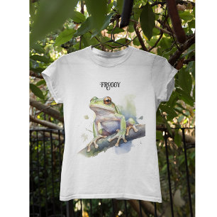 Schattigee Waterverf Boomkikker, aangepast T-shirt