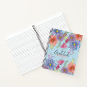 Schattigee Waterverf Botanische Dankbaarheid Journ Notitieboek (Binnen)