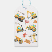 Schattigee Waterverf Bouwverjaardag Cadeaulabel (Achterkant)