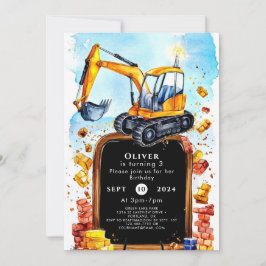 Schattigee Waterverf Bouwverjaardag Kaart