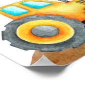 Schattigee Waterverf Bouwverjaardag Poster (Hoek)