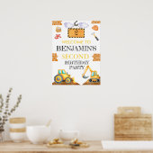 Schattigee Waterverf Bouwverjaardag Poster (Keuken)