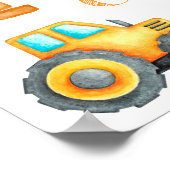 Schattigee Waterverf Bouwverjaardag Poster (Hoek)