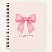 Schattigee Waterverf Bow Coquette Notitieboek (Voorkant)