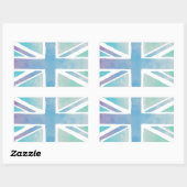 Schattigee Waterverf Britse vlag Rechthoekige Sticker (Vel)