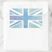 Schattigee Waterverf Britse vlag Rechthoekige Sticker (Tas)