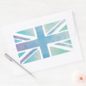Schattigee Waterverf Britse vlag Rechthoekige Sticker (Envelop)