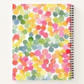 Schattigee Waterverf bubbels kleurrijke naam schet Notitieboek (Achterkant)