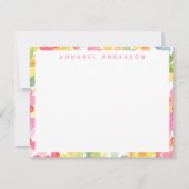 Schattigee Waterverf Bubble Stippen Kleurrijke Ran Notitiekaartje (Voorkant)