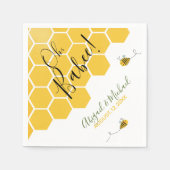 Schattigee Waterverf Bumble Bee Theme Baby shower Servet (Voorkant)