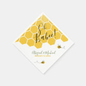 Schattigee Waterverf Bumble Bee Theme Baby shower Servet (Hoek)