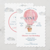 Schattigee waterverf Bunny 1e Verjaardag Kaart (Voorkant / Achterkant)