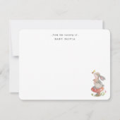 Schattigee waterverf Bunny Baby meisje Bedankkaart (Voorkant)