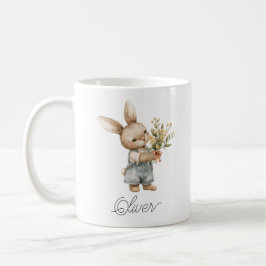 Schattigee Waterverf Bunny Boy Gepersonaliseerde N Koffiemok