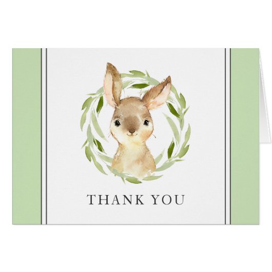 Schattigee Waterverf Bunny Dank je (Voorkant Horizontaal)