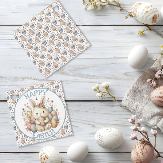 Schattigee waterverf Bunny Easter aanpasbaar Bedankjes Labels