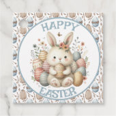 Schattigee waterverf Bunny Easter aanpasbaar Bedankjes Labels (Voorkant)