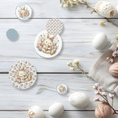 Schattigee waterverf Bunny Easter aanpasbaar Confetti