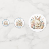 Schattigee waterverf Bunny Easter aanpasbaar Confetti (Voorkanten)