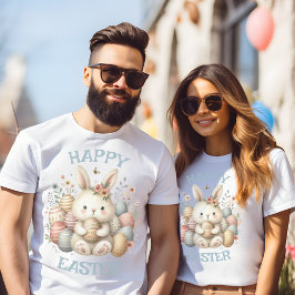 Schattigee waterverf Bunny Easter aanpasbaar T-shirt
