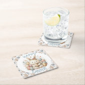 Schattigee waterverf Bunny Easter Kartonnen Onderzetters (Insitu)