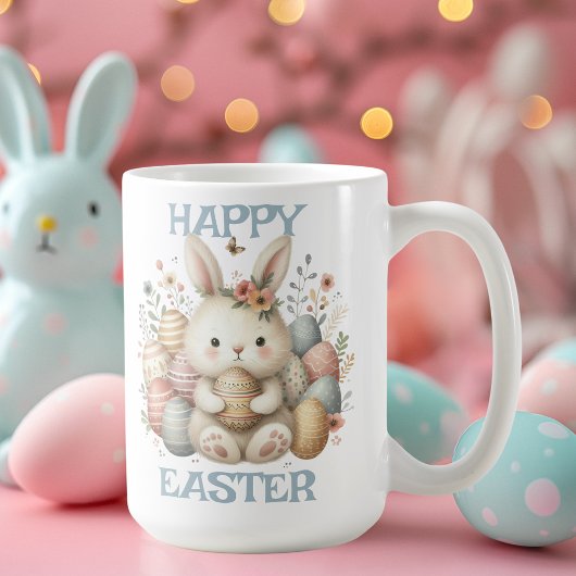 Schattigee waterverf Bunny Easter Koffiemok