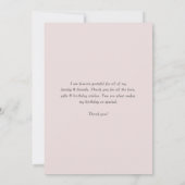 Schattigee Waterverf Bunny en Roze Bloemen Krans Bedankkaart (Achterkant)