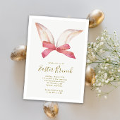 Schattigee Waterverf Bunny Floral Easter Brunch Kaart