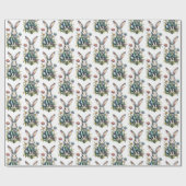 Schattigee Waterverf Bunny Floral Easter Cadeaupapier (Vlak)