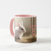 Schattigee Waterverf Bunny Gepersonaliseerde Naam  Mok (Voorkant links)