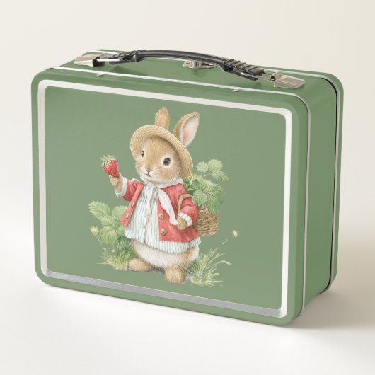 Schattigee Waterverf Bunny met aardbeien (Achterkant)