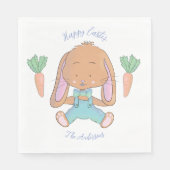 Schattigee Waterverf Bunny Paaspapier servet (Voorkant)