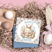 Schattigee waterverf Bunny Paasvlak Wenskaart