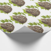 Schattigee Waterverf Bunny Rabbit Wildlife Animal  Cadeaupapier (Hoek)