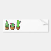 Schattigee waterverf Cactus cactussen succulenten Bumpersticker (Voorkant)