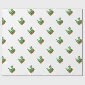 Schattigee waterverf Cactus cactussen succulenten Cadeaupapier (Vlak)