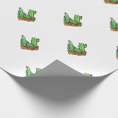 Schattigee waterverf Cactus cactussen succulenten Cadeaupapier (Hoek)