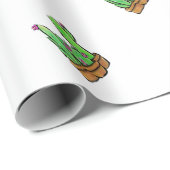 Schattigee waterverf Cactus cactussen succulenten Cadeaupapier (Rol Hoek)