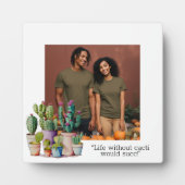 Schattigee waterverf cactussen cactus personaliser fotoplaat (Voorkant)