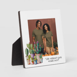 Schattigee waterverf cactussen cactus personaliser fotoplaat